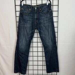American‎ Eagle Relaxed Straight Jeans Mens 32x32 (34x32) Blue Non-Stretch Denim